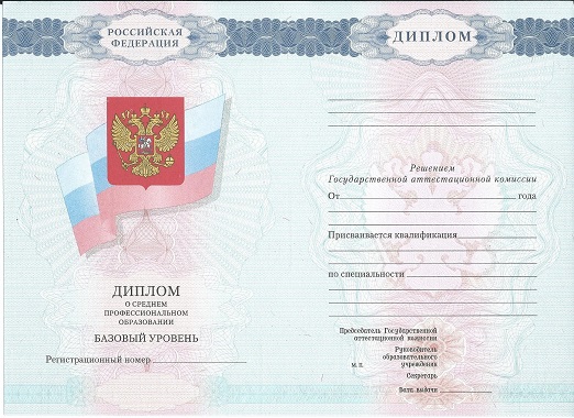Диплом парикмахера 2007-2010 года